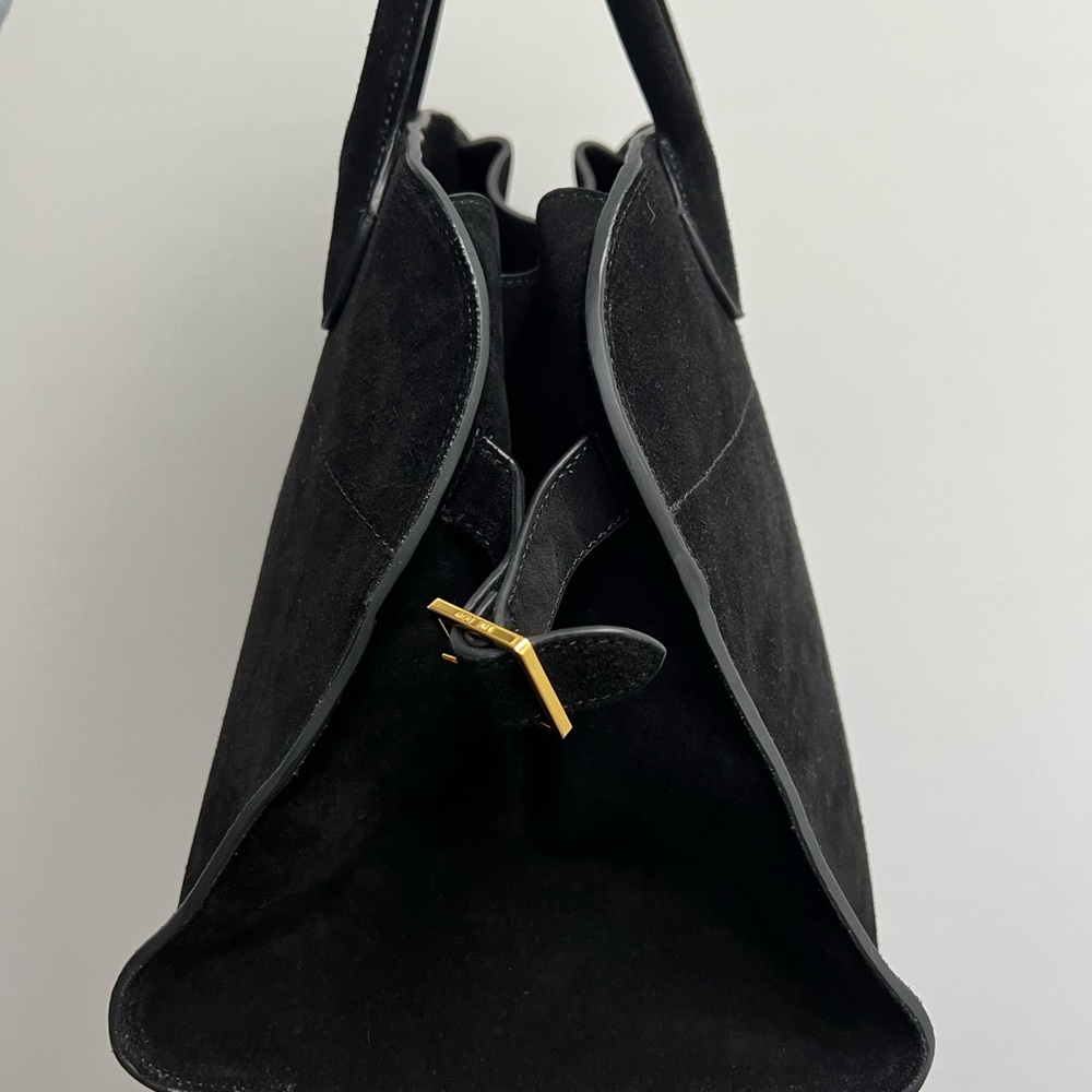 Black suede bag